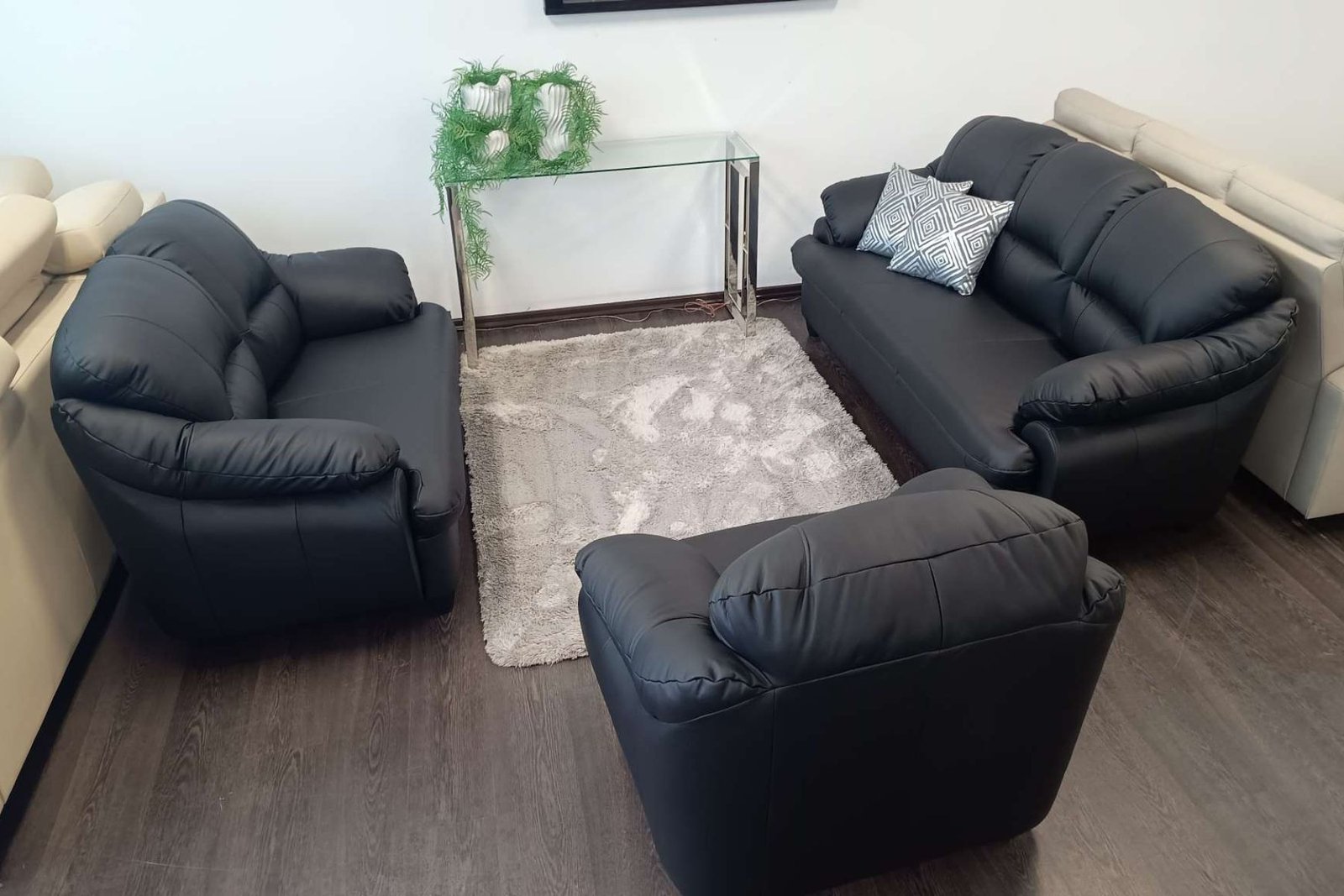 Komplet Tajfun skóra naturalna bydlęca włoska kolor czarny