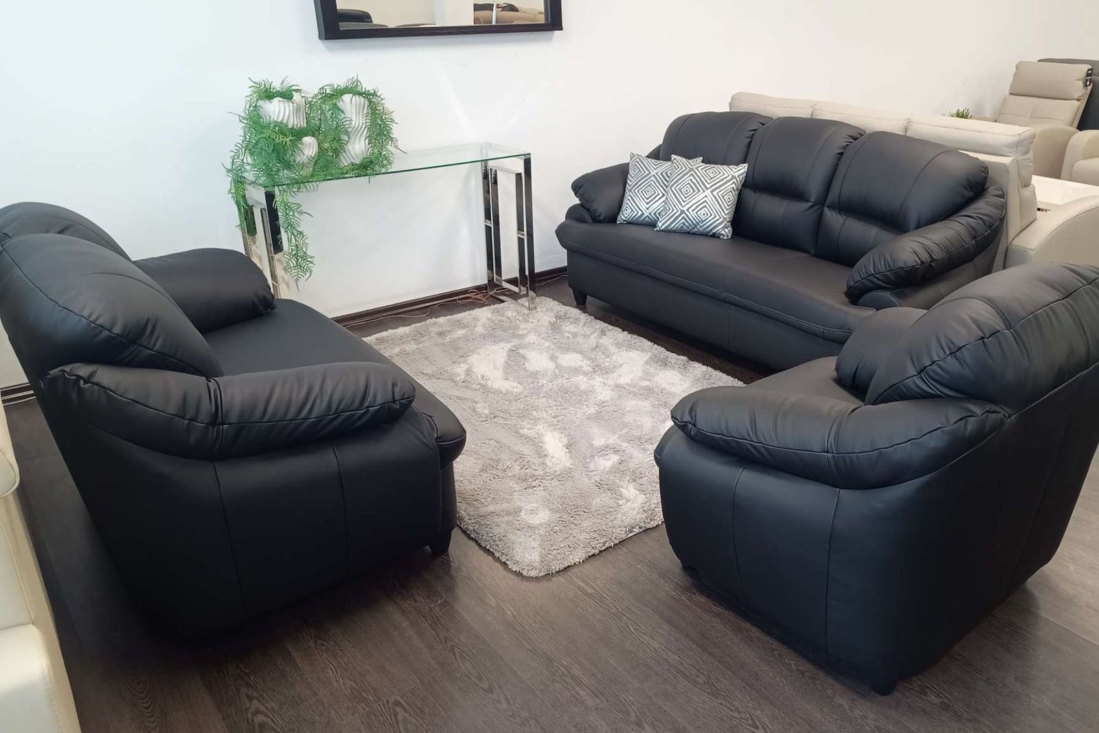 Komplet Tajfun skóra naturalna bydlęca włoska kolor czarny