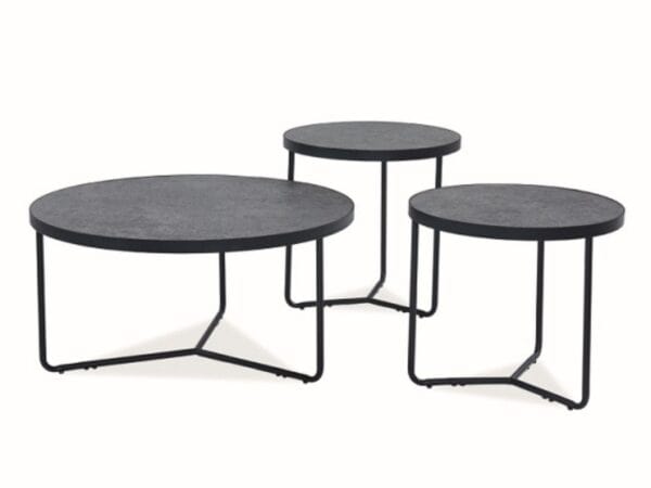 zestaw 3 okrągłych ław demeter