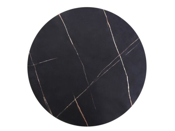 okrągła ława antica czarna marmur