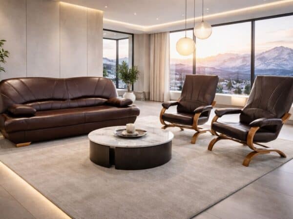 komplet w skórze naturalnej , produkcja polska, Gala, Salon Meblowy Deko