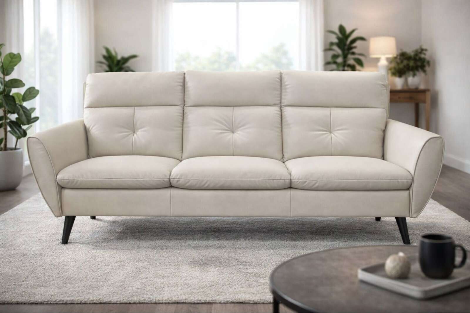 Sofa 3 osobowa w skórze naturalnej Model: Goldi, Produkcja Polska, Meble Deko