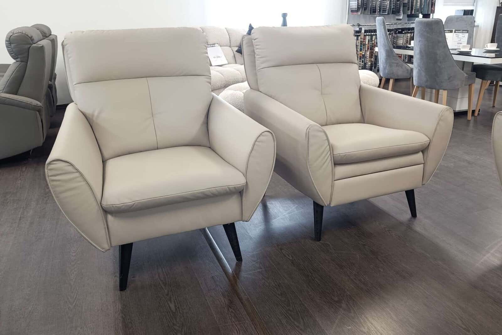 fotel - fotele goldi skóra naturalna, salon meblowy deko